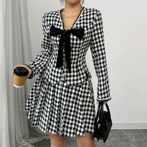 Women's Bow Tie Cardigan Elegant Cinched Waist Jacket - Picture 4 of 6